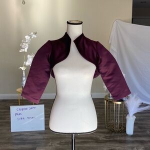 Plum/berry cropped bolero jacket